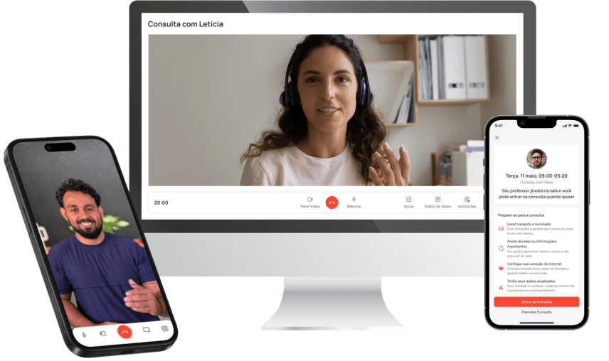 Profissional de saúde em consulta personalizada